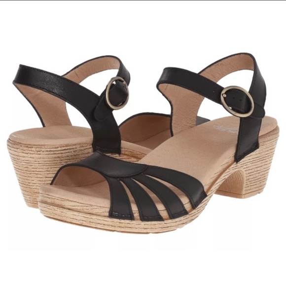Dansko Shoes - Dansko Marlow Black Leather Sandal Size 11
